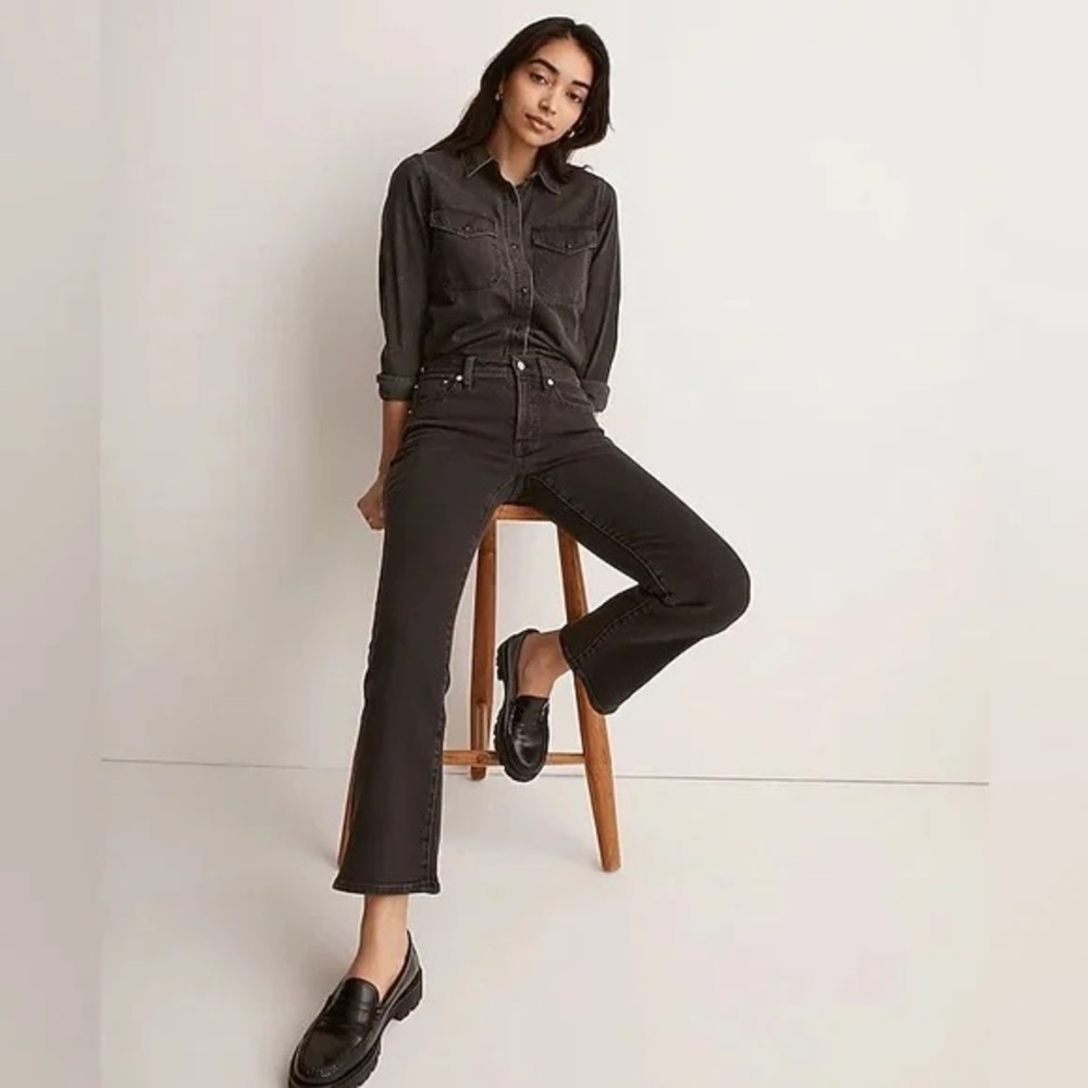 Madewell mid rise Kick out jeans crop